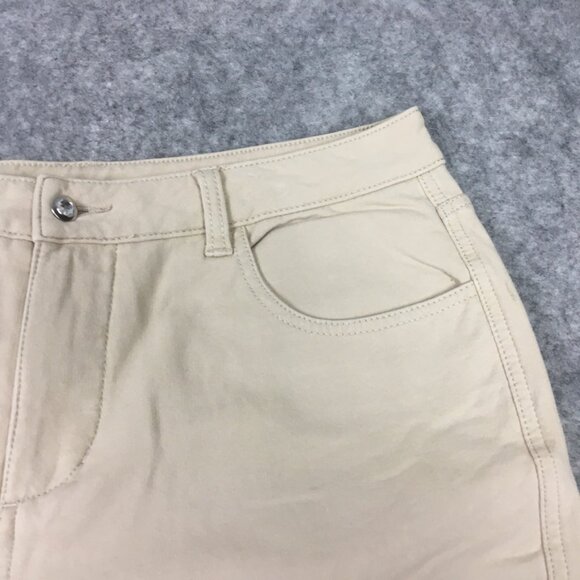 Dream Jeannes Quacker Factory Jeans 10 30 High Rise Bootcut Khaki Stretch Beige - Picture 3 of 13